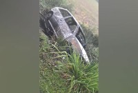 Carro capota na PR-484 pega fogo e condutor morre carbonizado