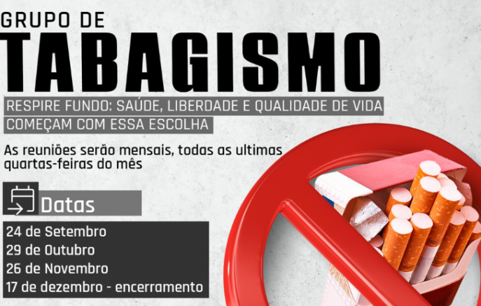 Saúde promove grupo de apoio para quem deseja parar de fumar