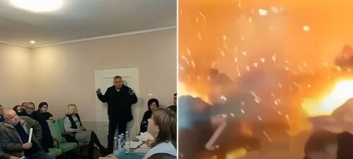 Deputado Serguei Bátrin, detona três granadas durante uma sessão parlamentar