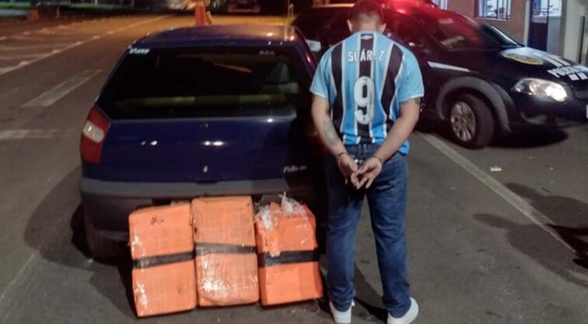 Jovem é preso com 50kg de maconha no Oeste de SC