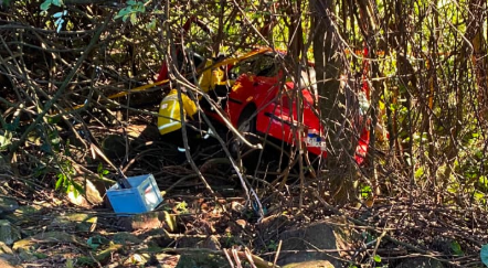 Motorista é resgatado após carro despencar em barranco de 40 metros na SC-155