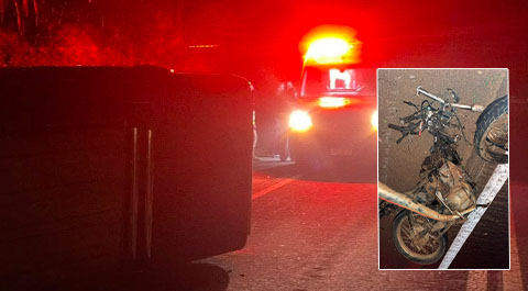 Casal de jovens morre em grave acidente entre moto e caminhonete na BR-163