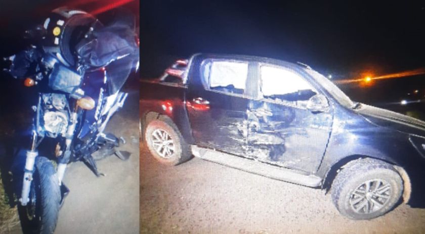 Grave acidente na PR-180 deixa motociclista ferido