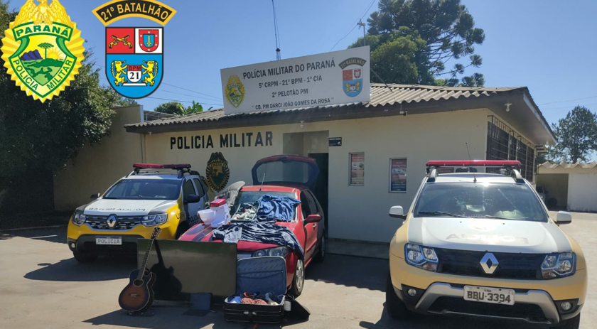 Objetos furtados em Francisco Beltrão são recuperados e casal suspeito é preso em flagrante