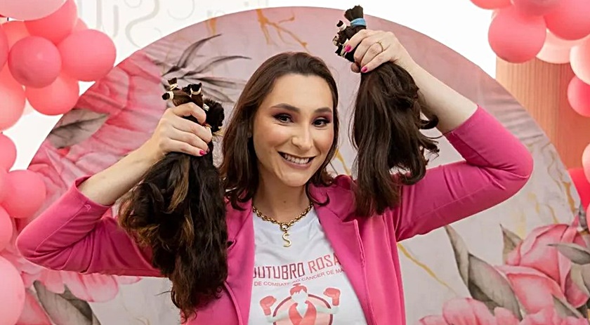 Recuperada do câncer de mama, jovem incentiva mulheres a doar cabelo: 'Decidi que eu poderia ajudar de alguma forma'