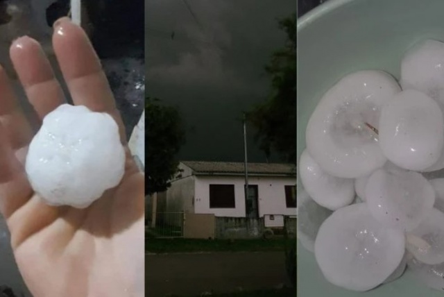 Dia 'vira noite' e granizo atinge cidades do RS; Inmet emite alerta para tempestade