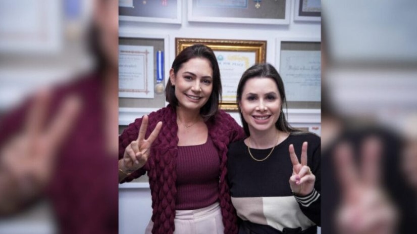 Michelle Bolsonaro diz estar “fechada” com Carol de Toni em meio a crise política em SC