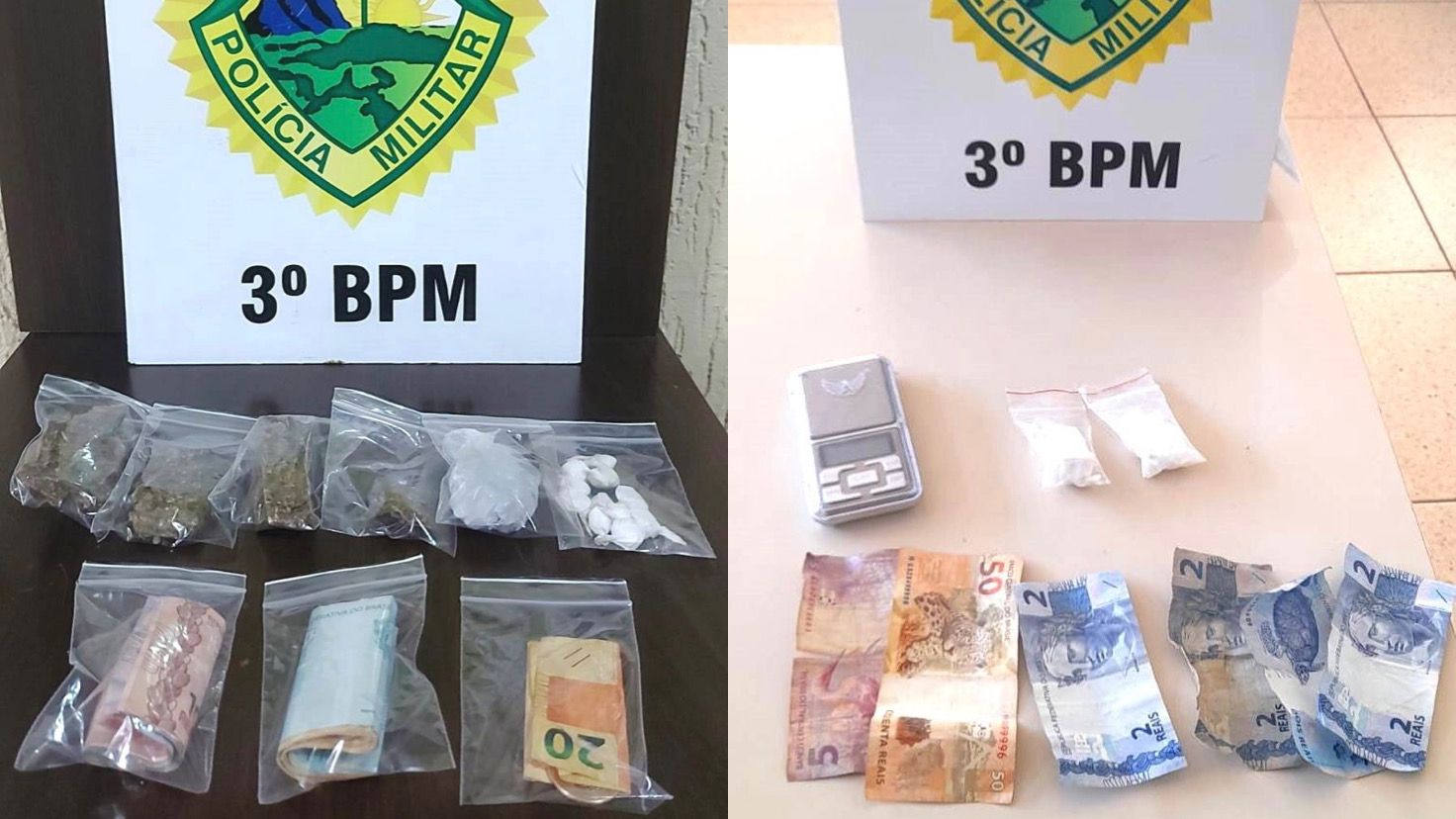 Cocaína e maconha são apreendidas em Pato Branco e Itapejara d'Oeste; 5 pessoas foram detidas