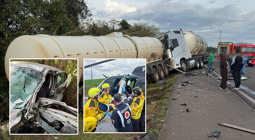 Idoso resgatado de helicóptero após grave acidente na BR-282 morre no hospital