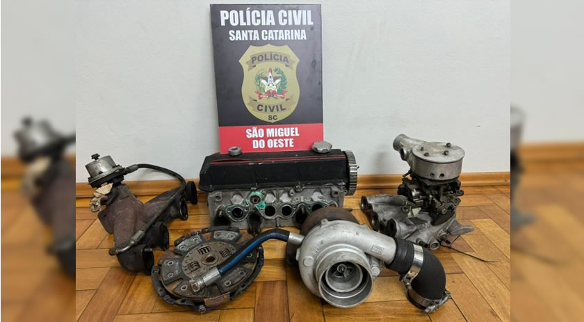 Polícia Civil recupera peças automotivas avaliadas em R$ 10.000,00