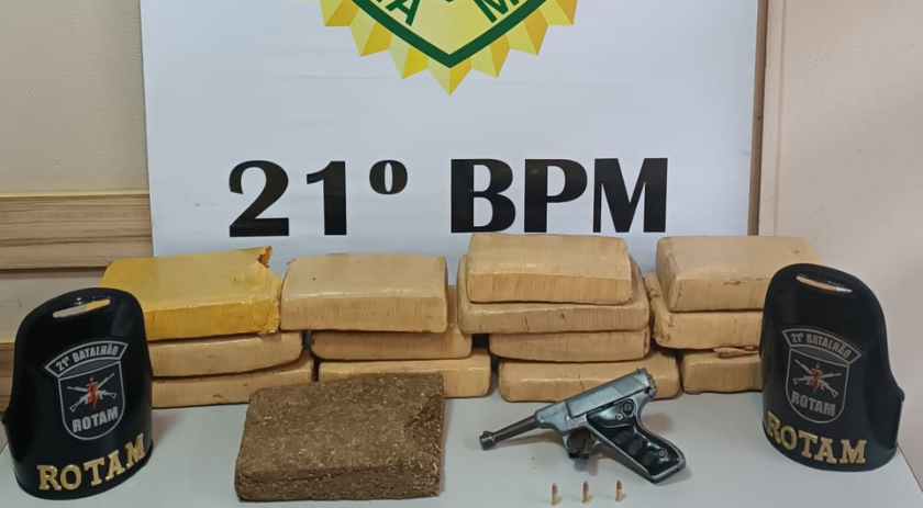 Argentino é preso em Barracão portando maconha e arma de fogo