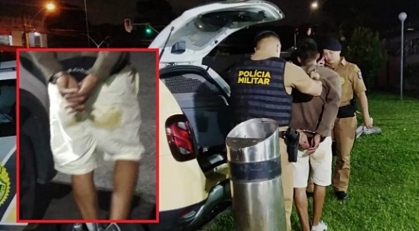 Após “saída” de Natal, homem rouba celular, é preso e se borra nas calças