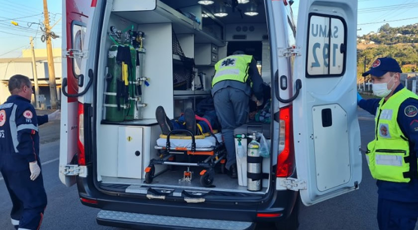 Motociclista sofre queda na BR-163 e é encaminhado ao hospital