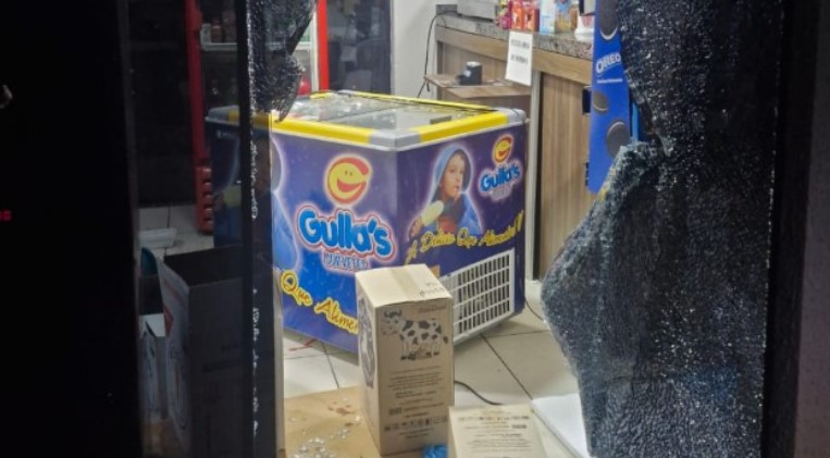 Jovem é preso após arrombar três estabelecimentos durante a madrugada