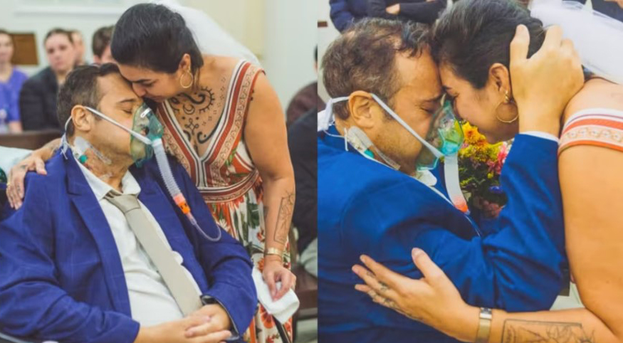 Empresário realiza sonho de casamento em hospital de SC e morre quatro dias após a cerimônia