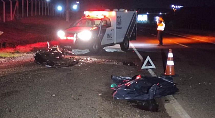 Motocicleta emplacada em São Miguel do Oeste se envolve em acidente no município de Pato Branco. O piloto morreu no local