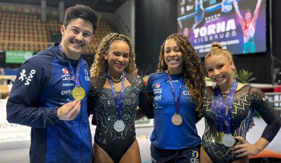 Brasil fecha Copa do Mundo de ginástica com mais cinco pódios