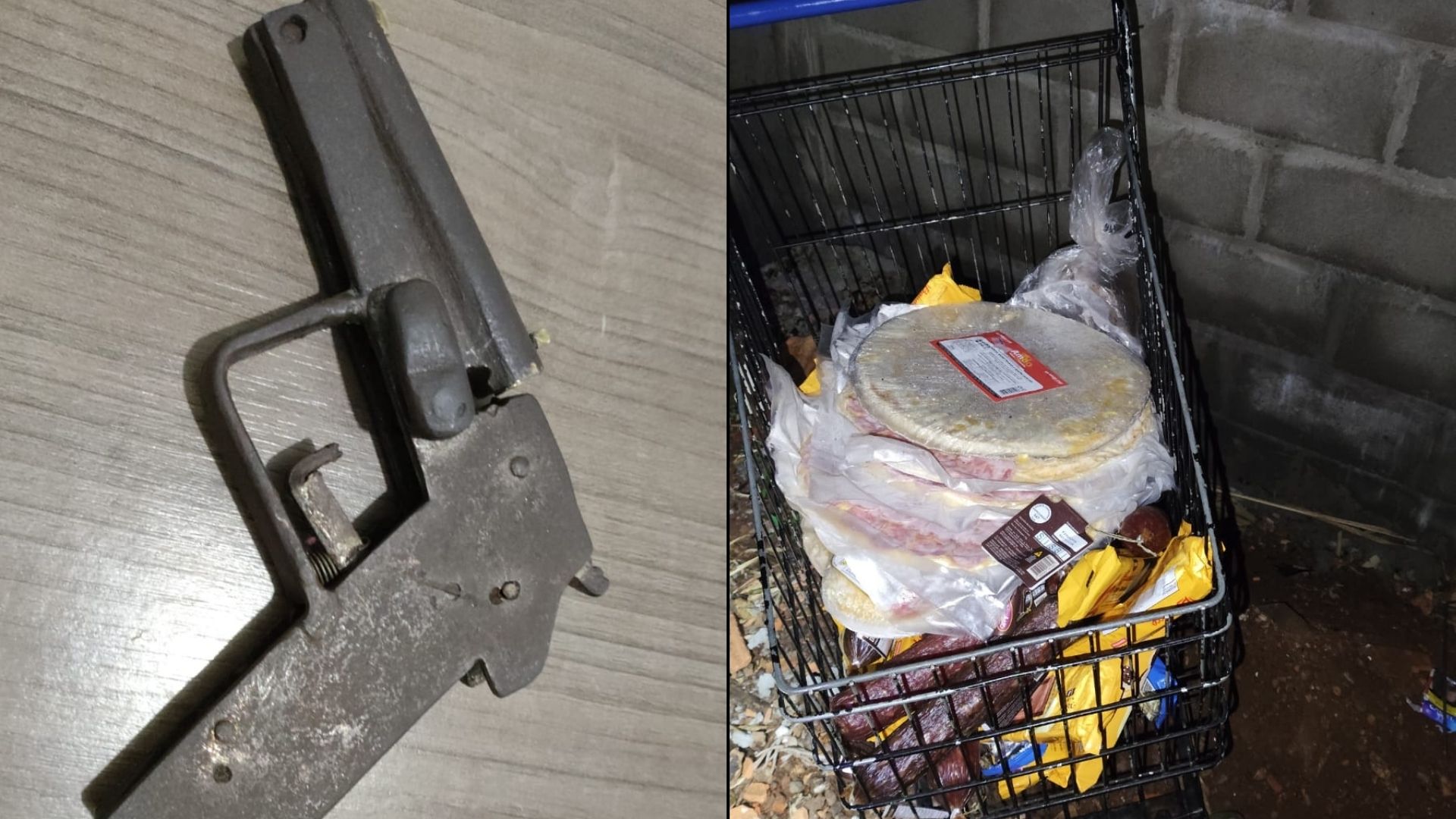 Adolescente armado é apreendido e homem é preso após furto em supermercado