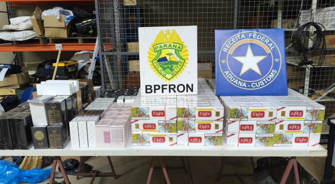 BPFRON apreende cigarros contrabandeados e mercadorias avaliadas em R$ 53 mil