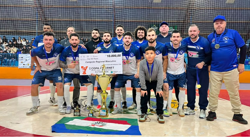 Associação Nacional conquista tricampeonato invicto da Copa FiberNet e reforça sonho de disputar o Catarinense Série Bronze