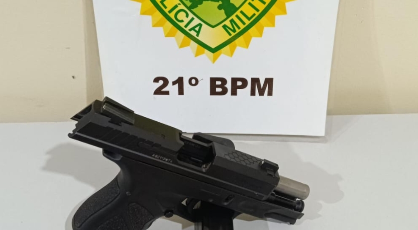 Polícia Militar apreende pistola após suspeito tentar entrar armado na Expovizinhos