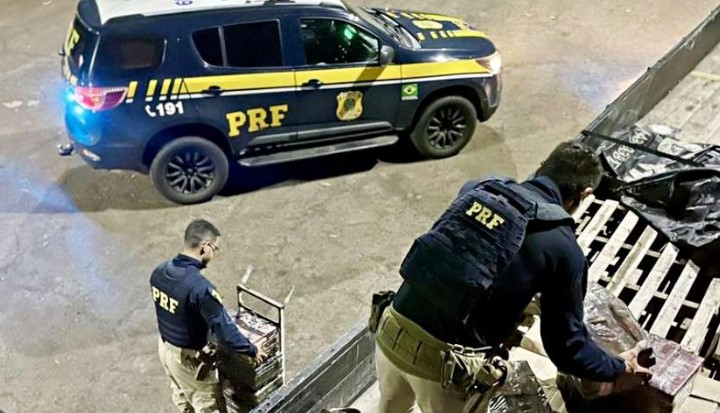 PRF apreende mais de 300 quilos de maconha escondidos em caixas de ovos