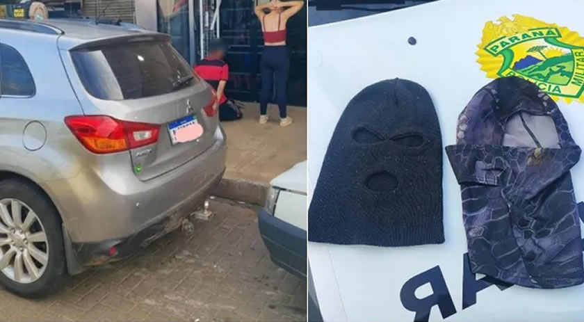 Três pessoas são presas com carro e eletrônicos roubados