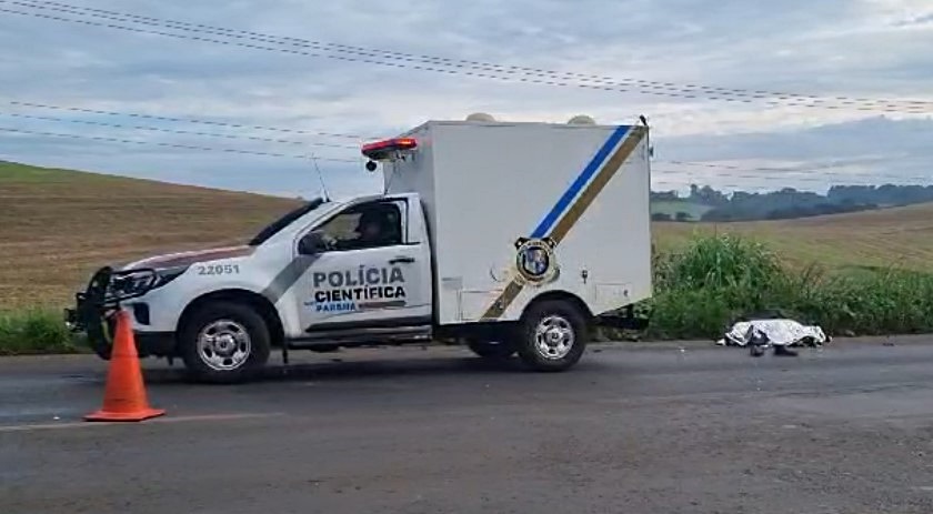 Motociclista morre em colisão na PR 483