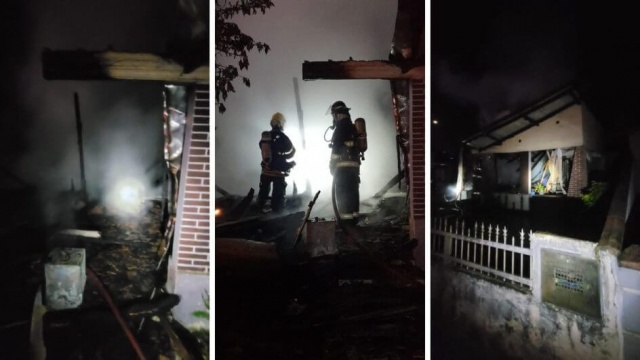 Idosa tem casa destruída por incêndio após acender vela em SC