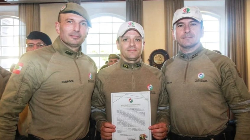 Major Deiber é homenageado pela Polícia Militar de Santa Catarina
