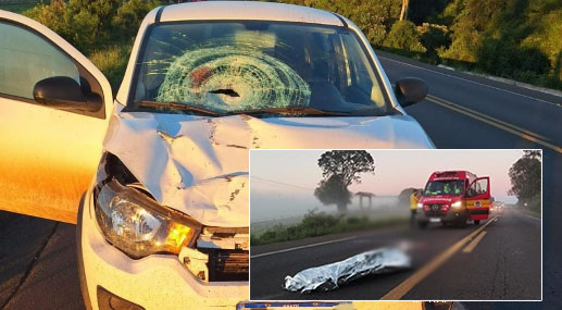 Homem de 53 anos morre após ser atropelado na BR-282