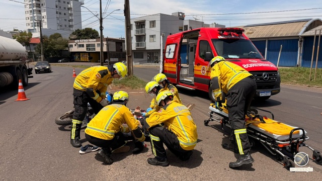 Homem foge de clínica, furta moto e sofre grave acidente na Avenida Willy Barth