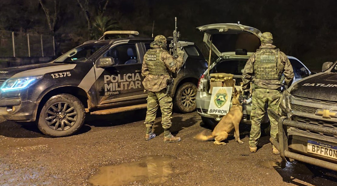 BPFRON prende homem e apreende mais de 232 quilos de maconha