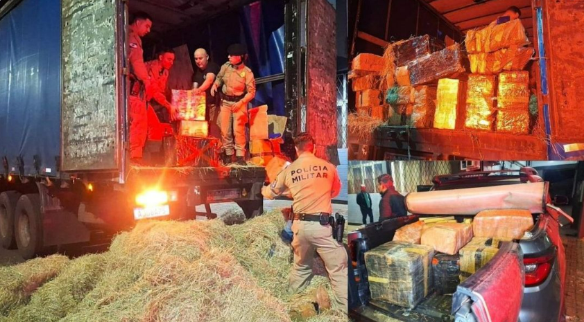 Morador de Bernardo de Irigoyen é preso com mais de 4,5 toneladas de maconha na BR-277