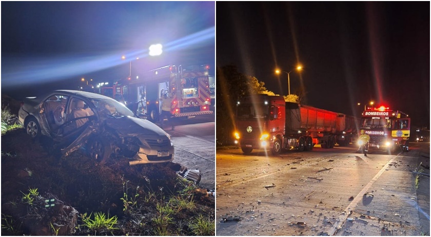 Colisão entre automóveis deixa três pessoas feridas em São José do Cedro