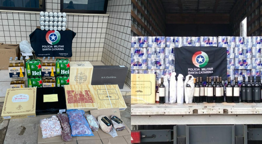 Diversos produtos descaminhados são apreendidos pela Polícia Militar
