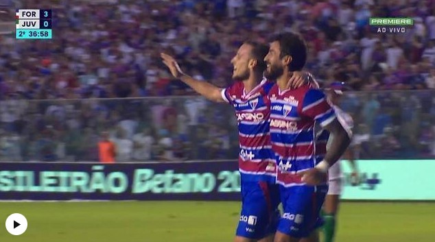 Lucero brilha, Fortaleza goleia Juventude por 5 a 0 e deixa Z-4 do Brasileirão