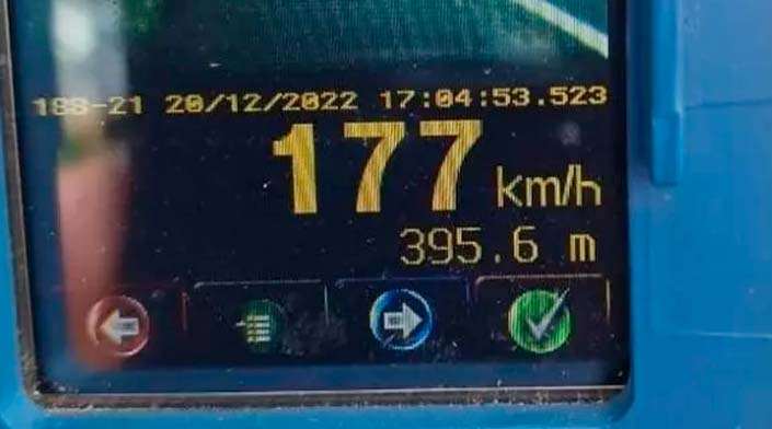 Motorista é flagrado dirigindo a 221% acima da velocidade permitida em rodovia de SC