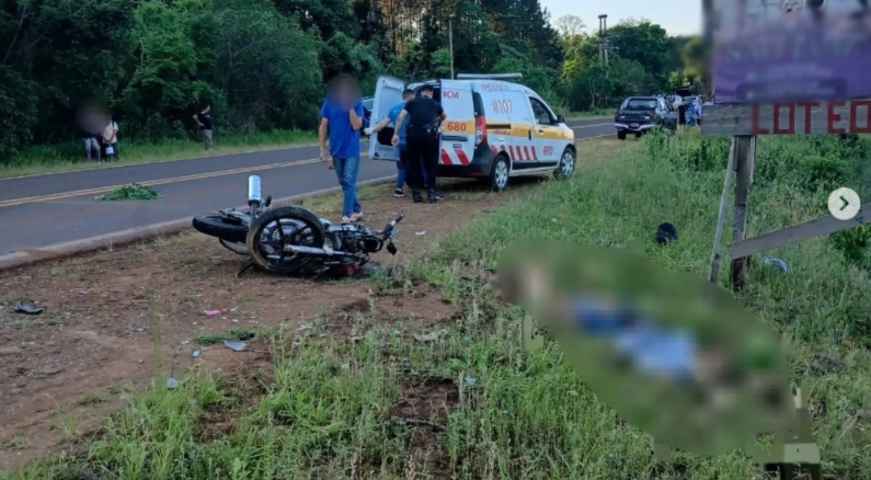 Motociclista brasileiro morre após colisão na Ruta Nacional 101