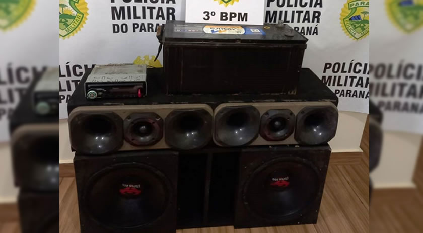 Polícia Militar apreende equipamentos de som por perturbação do sossego