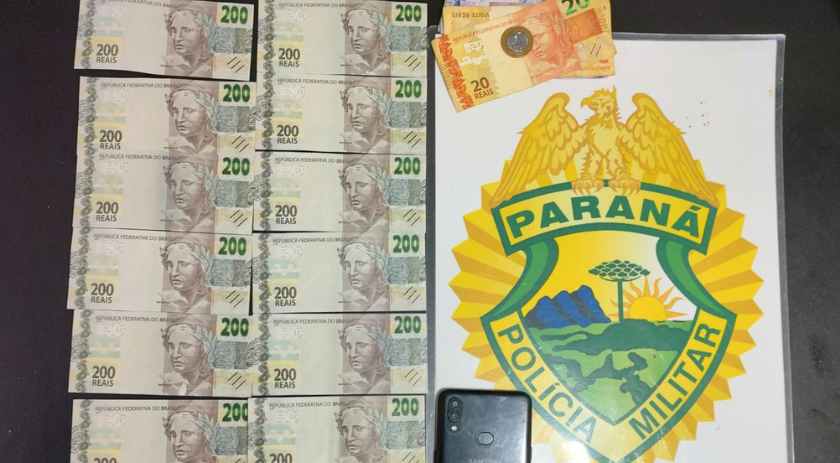 Casal é preso com dinheiro falso em Barracão