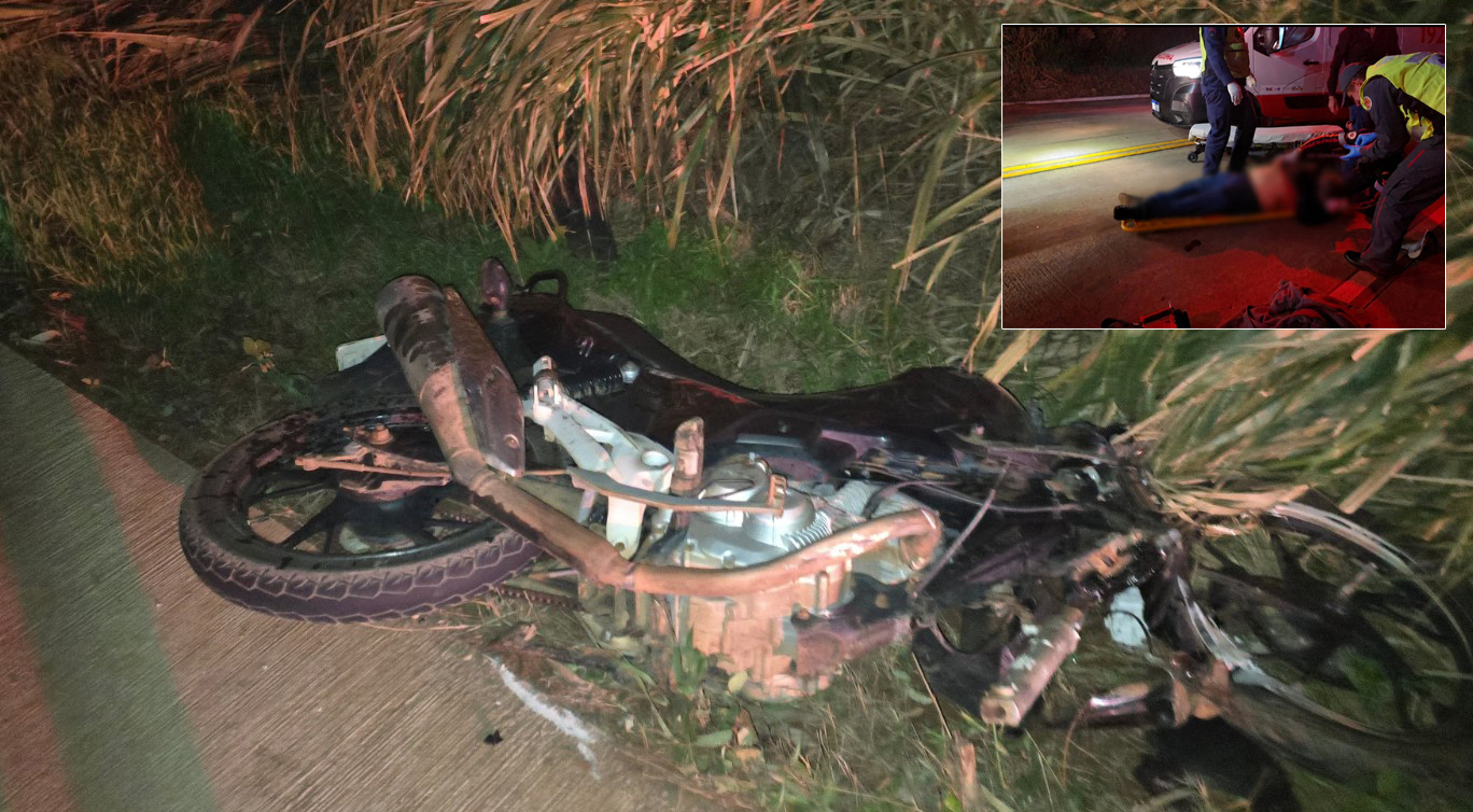 Motociclista fica gravemente ferido após colisão entre carro e moto na BR-163
