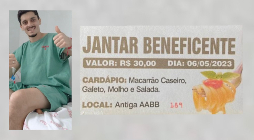 Família e amigos realizam jantar beneficente com o intuito de ajudar nas despesas pós-operatórias de Gesiel Oliveira