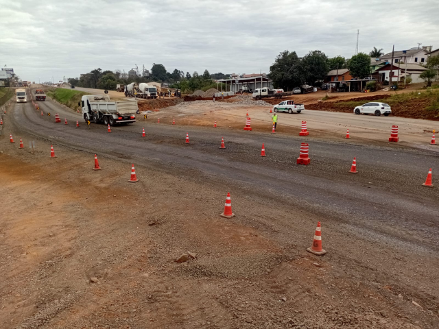 Desvio provisório em trecho da BR-282, em Maravilha, deve durar mais uma semana