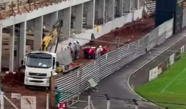 Jovem morre após choque durante trabalho em obra no estádio de Concórdia