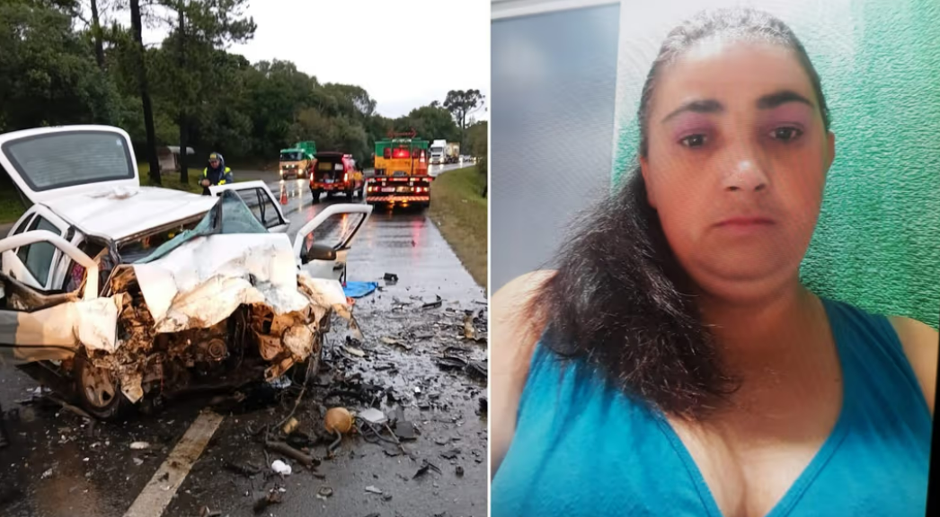 Mulher de 36 anos morre em colisão frontal entre dois carros na BR-116 em Santa Catarina