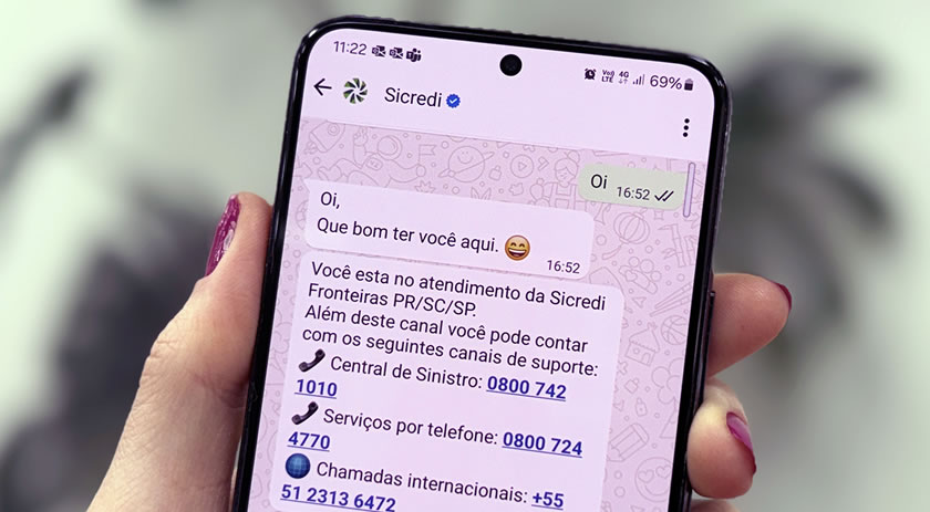 Sicredi Fronteiras centraliza atendimento pelo WhatsApp em número oficial para reforçar segurança dos associados