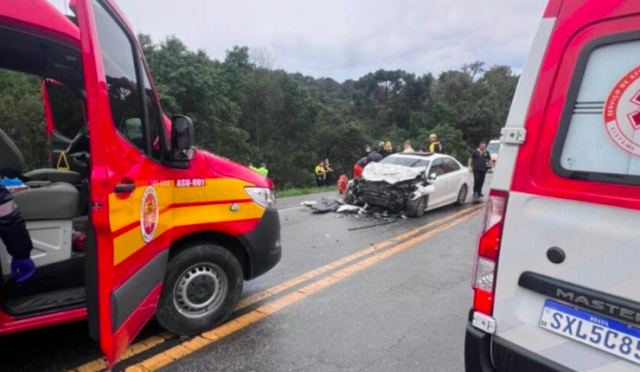 Duas pessoas morrem após carro cair em ribanceira em acidente grave na BR-282