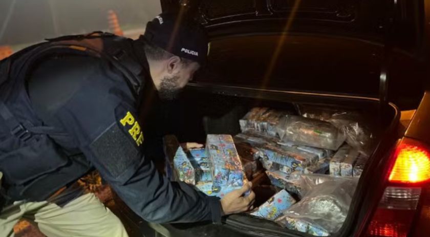200 quilos de maconha embrulhados para presente são apreendidos no Paraná