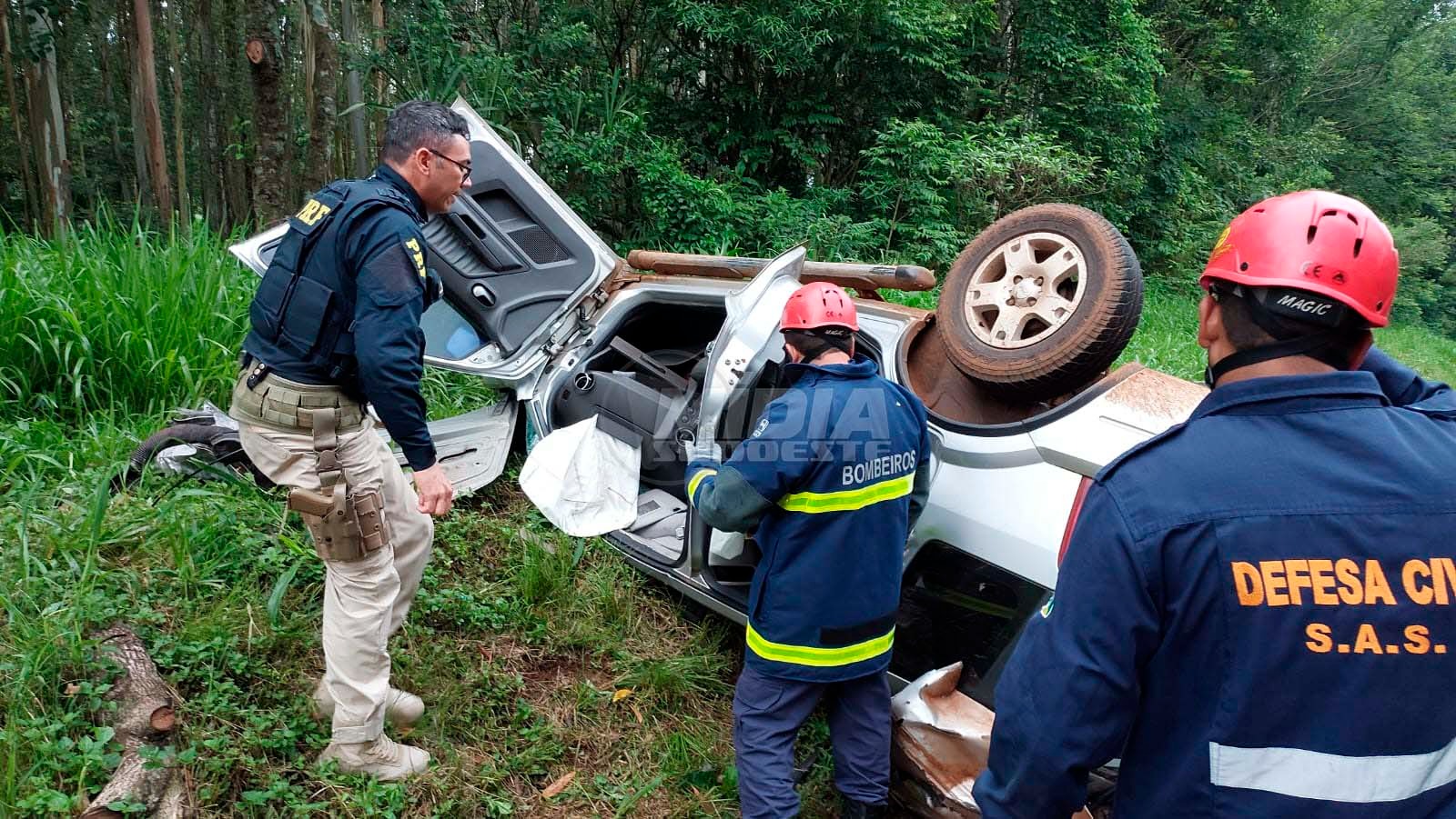 Gravíssimo acidente com vítima fatal na BR-163 em Santo Antonio do Sudoeste